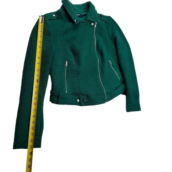 Torrid Textured Knit Moto Jacket Green Size 0 - Picture 9 of 13